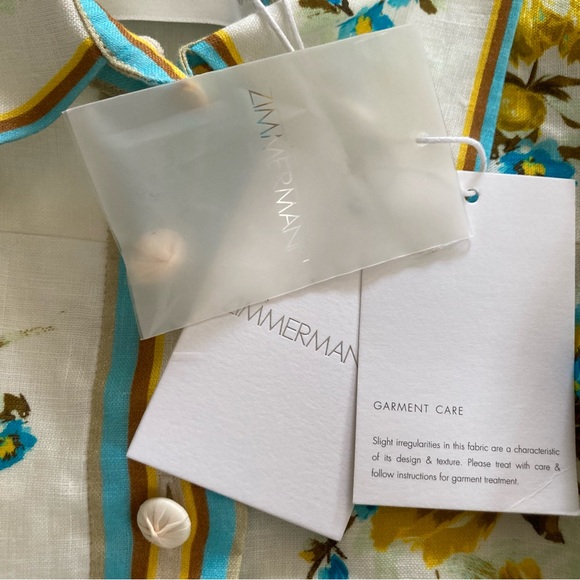 NWT Zimmermann Halcyon Shirtdress Size AU 0P/US 2P - Picture 7 of 12